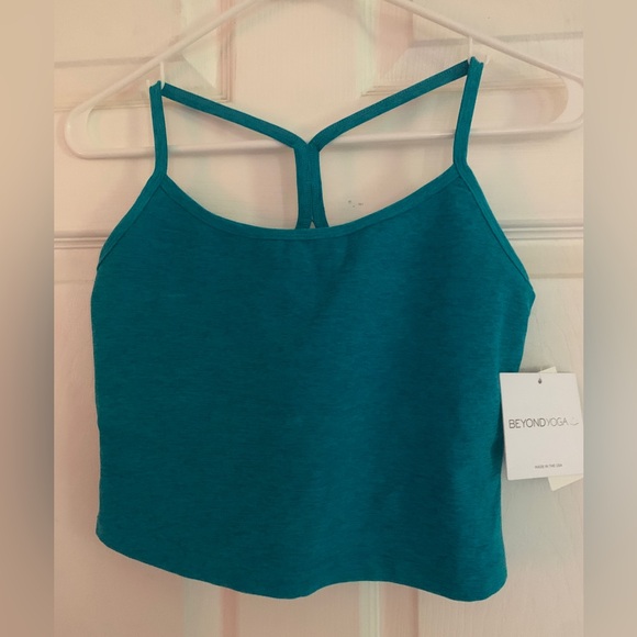 Spacedye Slim Racerback Cropped Tank - Picture 1 of 5